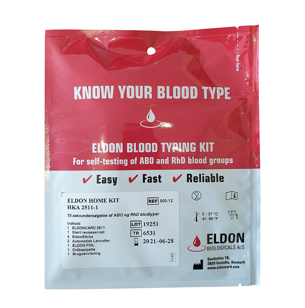 Eldoncard blodtypetest
